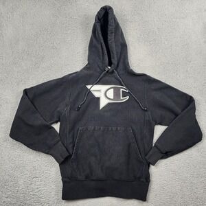 Faze Clan Champion Hoodie Small Reverse Weave Black Streetwear Graphic Fleece